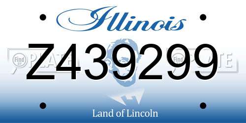 Z439299 Illinois License Plate