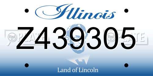 Z439305 Illinois License Plate
