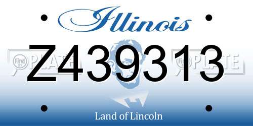 Z439313 Illinois License Plate