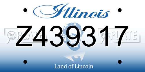 Z439317 Illinois License Plate