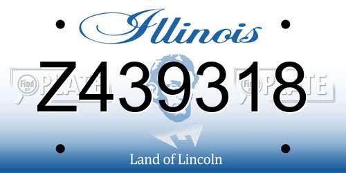 Z439318 Illinois License Plate