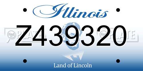 Z439320 Illinois License Plate