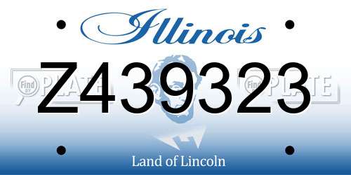 Z439323 Illinois License Plate