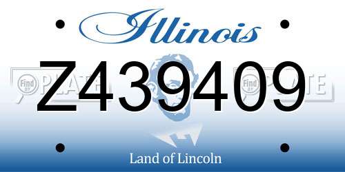 Z439409 Illinois License Plate