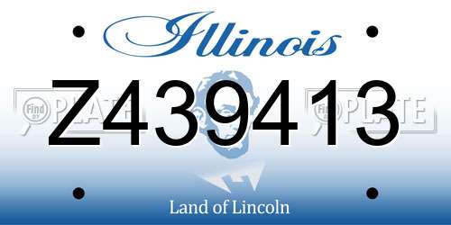 Z439413 Illinois License Plate