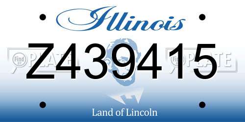 Z439415 Illinois License Plate