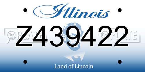 Z439422 Illinois License Plate