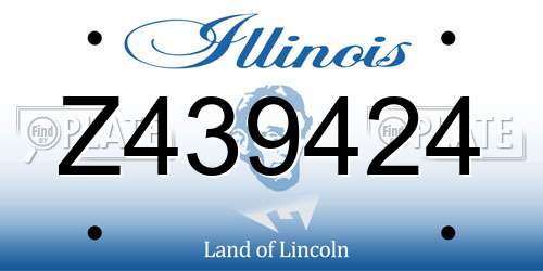 Z439424 Illinois License Plate