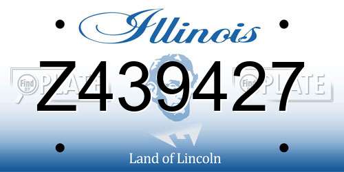 Z439427 Illinois License Plate