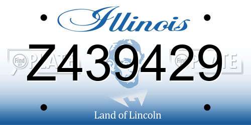 Z439429 Illinois License Plate