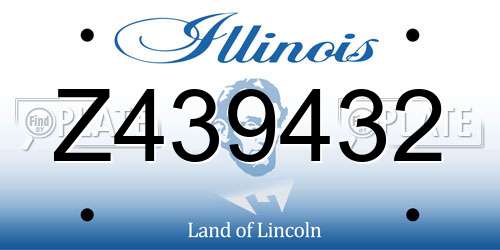 Z439432 Illinois License Plate