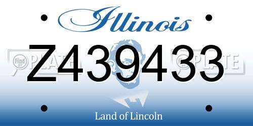 Z439433 Illinois License Plate