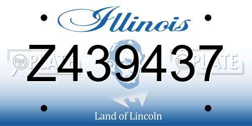 Z439437 Illinois License Plate