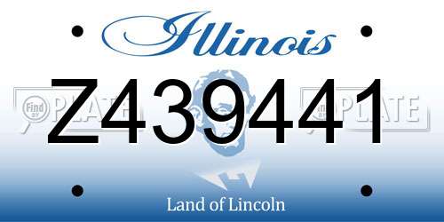 Z439441 Illinois License Plate