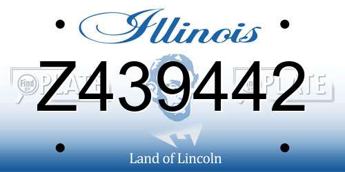 Z439442 Illinois License Plate