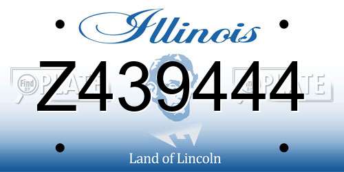 Z439444 Illinois License Plate