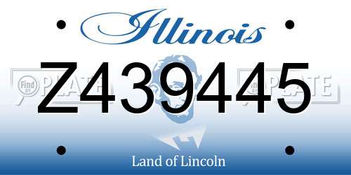 Z439445 Illinois License Plate