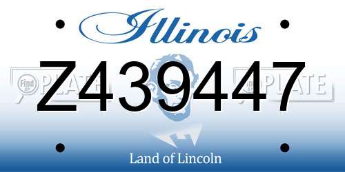 Z439447 Illinois License Plate