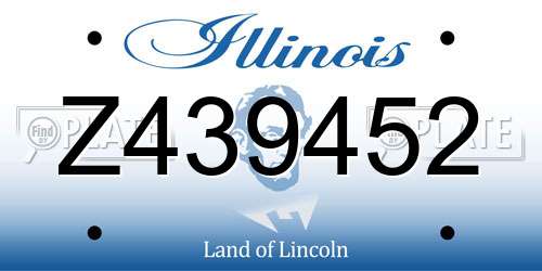 Z439452 Illinois License Plate