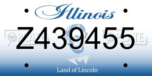 Z439455 Illinois License Plate