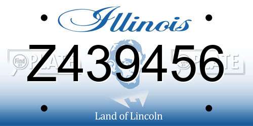 Z439456 Illinois License Plate
