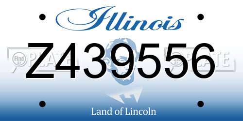 Z439556 Illinois License Plate