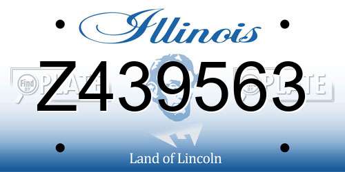 Z439563 Illinois License Plate