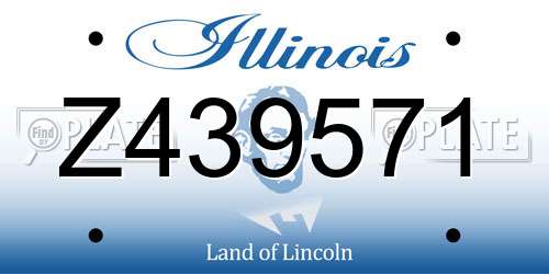 Z439571 Illinois License Plate