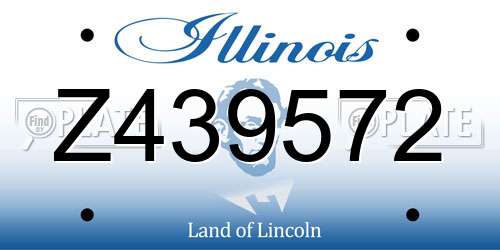 Z439572 Illinois License Plate