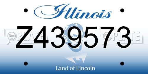 Z439573 Illinois License Plate