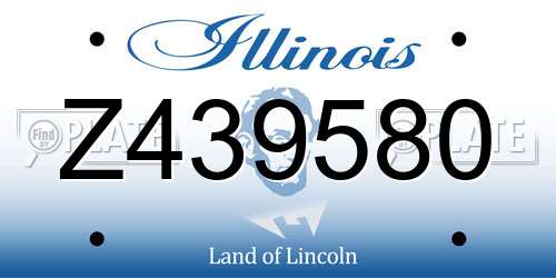 Z439580 Illinois License Plate