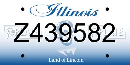 Z439582 Illinois License Plate