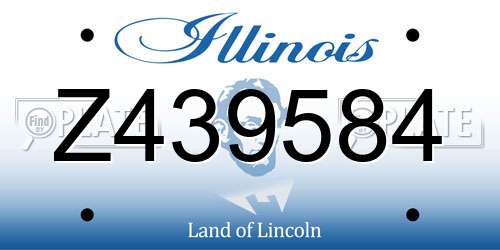 Z439584 Illinois License Plate