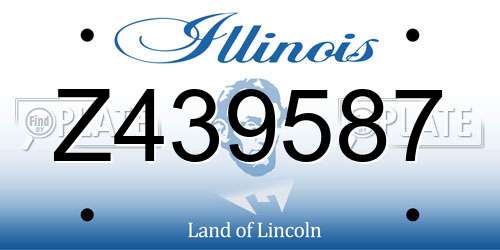 Z439587 Illinois License Plate