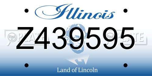 Z439595 Illinois License Plate