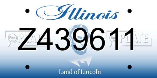 Z439611 Illinois License Plate