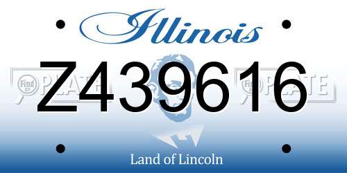 Z439616 Illinois License Plate