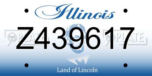 Z439617 Illinois License Plate