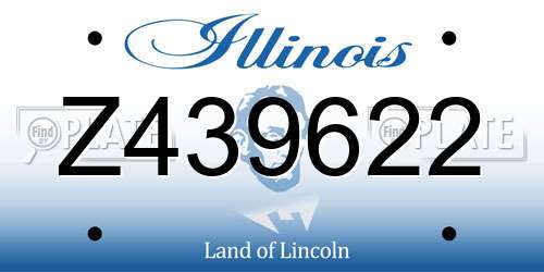 Z439622 Illinois License Plate
