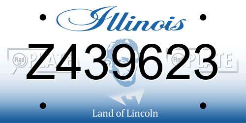 Z439623 Illinois License Plate