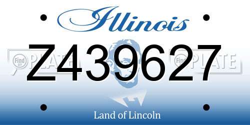 Z439627 Illinois License Plate
