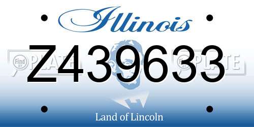 Z439633 Illinois License Plate