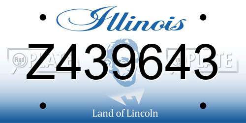 Z439643 Illinois License Plate