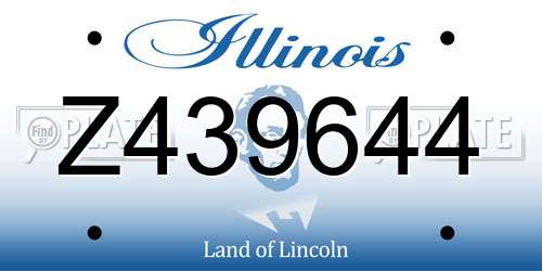 Z439644 Illinois License Plate