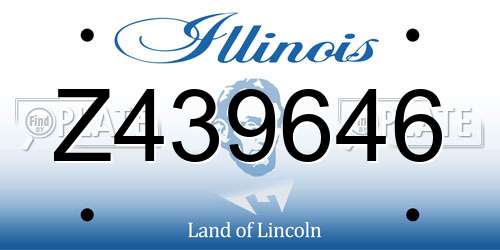 Z439646 Illinois License Plate