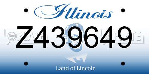 Z439649 Illinois License Plate