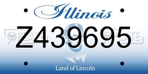 Z439695 Illinois License Plate