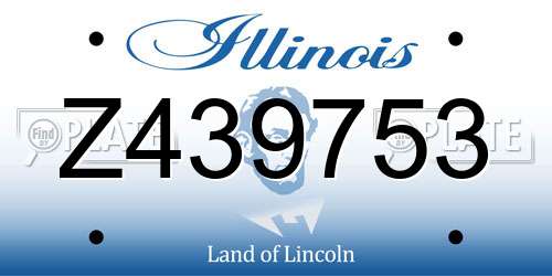 Z439753 Illinois License Plate