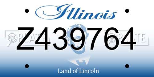 Z439764 Illinois License Plate