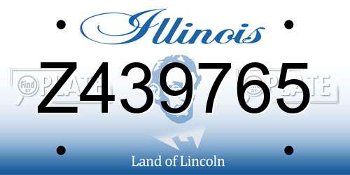 Z439765 Illinois License Plate
